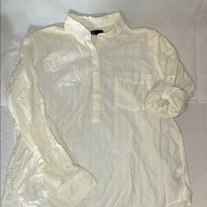 GAP Cream Button Down Shirt for Women